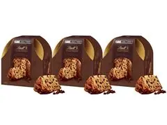 Combo 3 Unidades Panettones Lindt Gotas de Chocolate Amargo 400G - 0