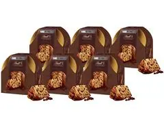 Combo 6 Unidades Panettones Lindt Gotas de Chocolate Amargo 400G