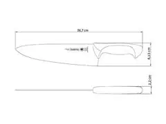 Faca Chef Tramontina Premium Inox e Cabo de Polipropileno Branco 10" - 3