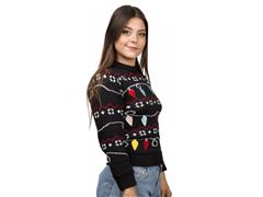 Uggly Sweater Focos Navideños Mujer - Talla S - 1