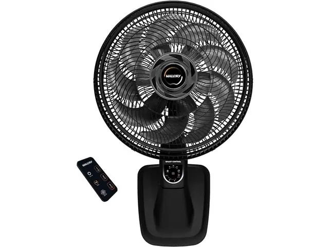 Ventilador de Parede 40CM Mallory Smart Control Preto e Grafite