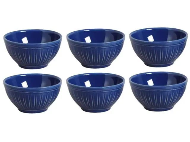 6 Bowls Porto Brasil Daisy Azul Navy