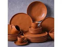 Conjunto 6 Pratos de Sobremesa Porto Brasil Bio Stoneware Terrakotta - 2