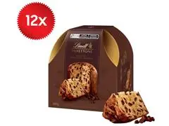 Combo 12 Unidades Panettones Lindt Gotas de Chocolate Amargo 400G