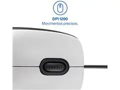Mouse com Fio MF400 Silencioso Conexão USB 1200dpi Branco Multi MO389 - 2