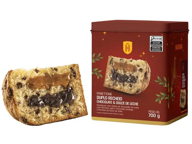 Panettone Havanna Lata Duplo Recheio e Gotas de Choco 700G