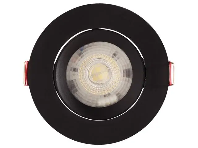 Spot LED Tramontina Redondo 5W 3000K Preto com Luz Amarela