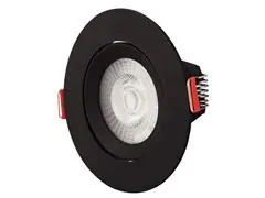 Spot LED Tramontina Redondo 5W 3000K Preto com Luz Amarela - 1