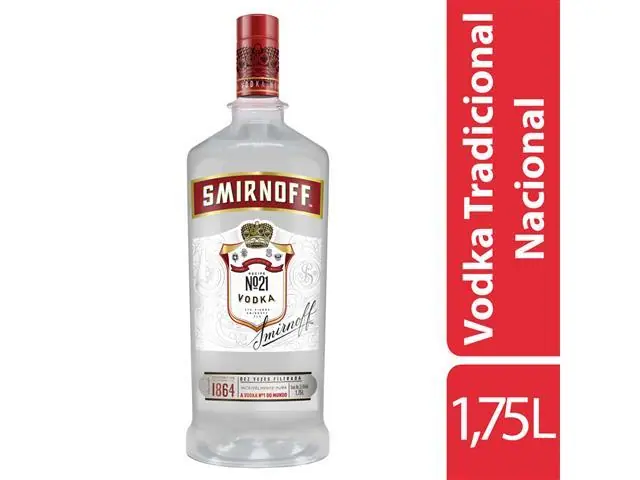 Vodka Destilada Smirnoff No.21 Red Garrafa 1,750 Litros