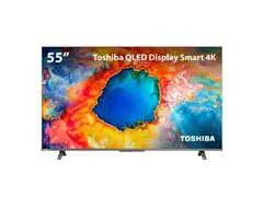 Smart TV QLED 55" 4K Toshiba 55C450NS Google TV WiFi TB035M