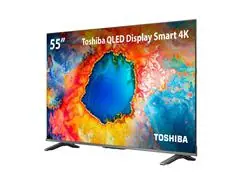 Smart TV QLED 55" 4K Toshiba 55C450NS Google TV WiFi TB035M - 2