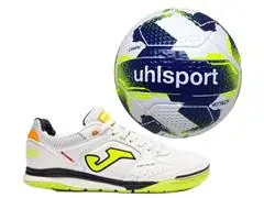 Chuteira Futsal Joma Top Flex Rebound Branco Tam40 GANHE Bola de Campo