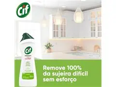 CIF Cremoso Limpeza Milagrosa Remove 100% da Sujeira Limão 250ML - 4