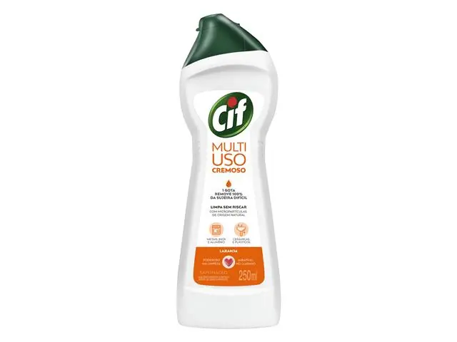 CIF Cremoso Limpeza Milagrosa Remove 100% da Sujeira Laranja 250ML