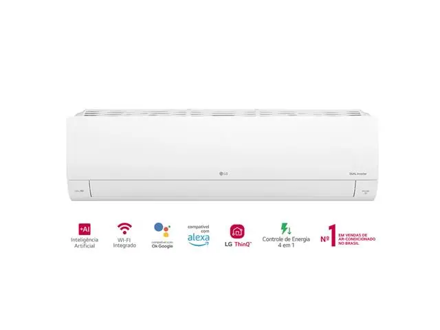 Ar Condicionado Split Dual Inverter Voice +AI LG 24.000 BTUs Frio 220V