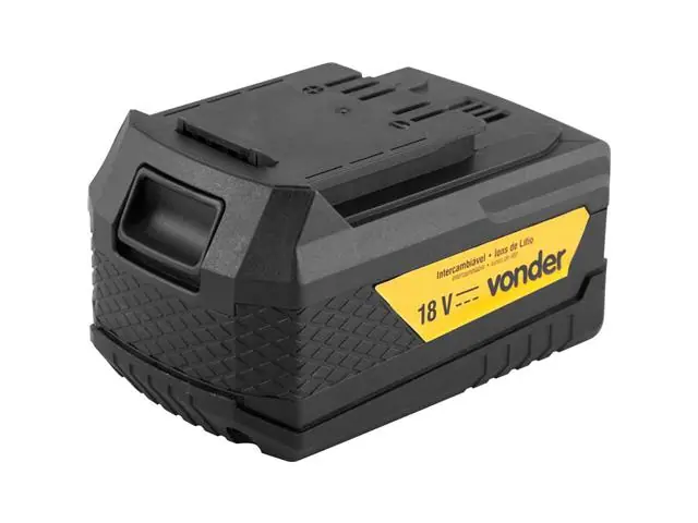 Bateria 18 V VONDER íons de lítio linha intercambiável 5 Ah IBV 1850