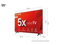 Smart TV LED 55"LG UHD 4K IA ThinQ TV HDR10 webOS 24 3HDMI Alexa Wi-Fi - 2