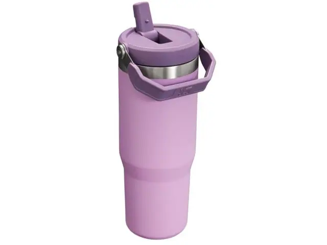 Garrafa Tumbler Térmico Flip Straw Stanley Lilac 887ML