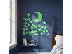 100 Estrelas Fluorescentes Neon Brilha No Escuro Teto e Parede Gadnic - 1