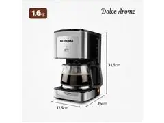Cafeteira Elétrica Dolce Arome Mondial Preto/Inox 800W 220V - 6