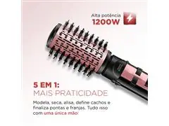 Escova Rotativa Mondial Golden Rose/Preto 1200W 110V - 1