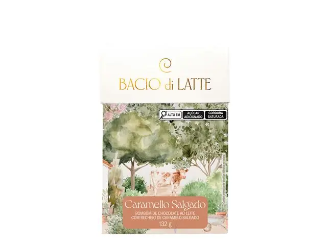 Caixa Bombom Chocolate ao Leite com Recheio de Caramelo Salgado 132g