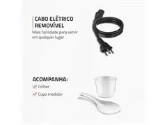 Panela de Pressão Elétrica Mondial, Master Cooker 700W 3L Preto 110V - 7