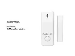 Sensor de Abertura sem Fio - Segurança para Portas e Janelas Gadnic - 7