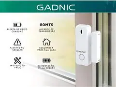 Sensor de Abertura sem Fio - Segurança para Portas e Janelas Gadnic - 1