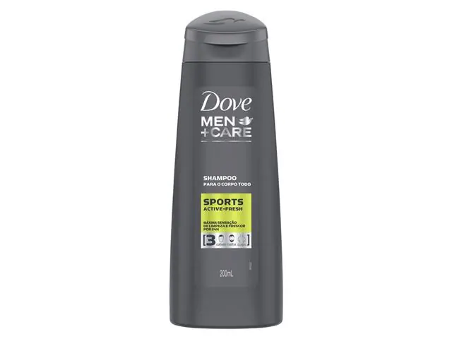Shampoo 3 em 1 Dove Men+Care Sports 200ml