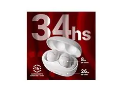 Fone Bluetooth Bud 5.4 ENC / ANC 34H Branco (T13B) - 8
