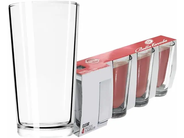 Conjunto com 4 Copos Long Drink Clear 320ml