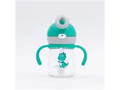 Copo Infantil Tritan com Alça Removível e Canudo Leo 220ml Petit Piá - 0