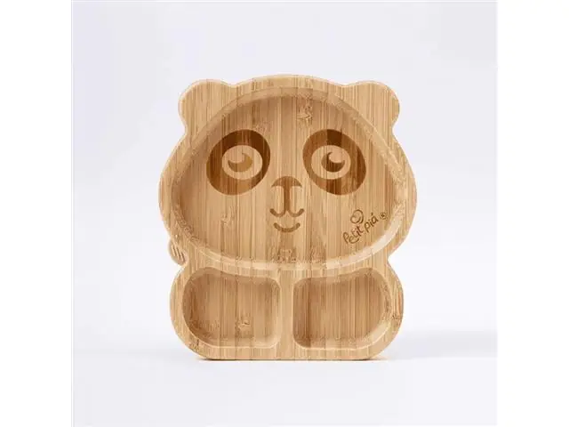 Prato Infantil Bambu com Ventosa Panda Petit Piá