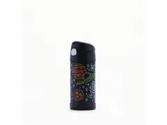 Garrafa Térmica Infantil Funtainer F401 Astronauta Preta Thermos 355ml - 7