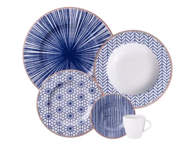 Vajilla Abstratta en Porcelana Decorada 20 Piezas