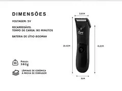 Máquininha Aparador Gadnic USB Portátil com Base Recarregável - 4