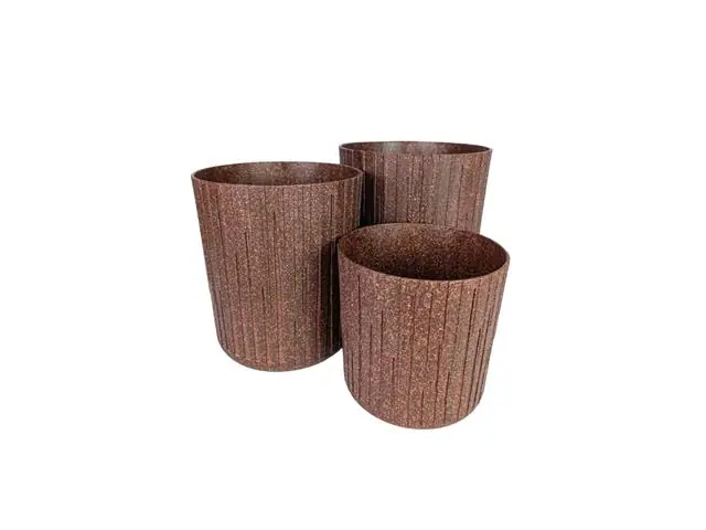 Kit Evo Vaso Tronco 3 Peças Imbuia