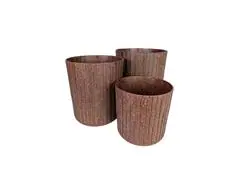 Kit Evo Vaso Tronco 3 Peças Imbuia