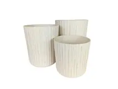 Kit Evo Vaso Tronco 3 Peças Marfim - 0