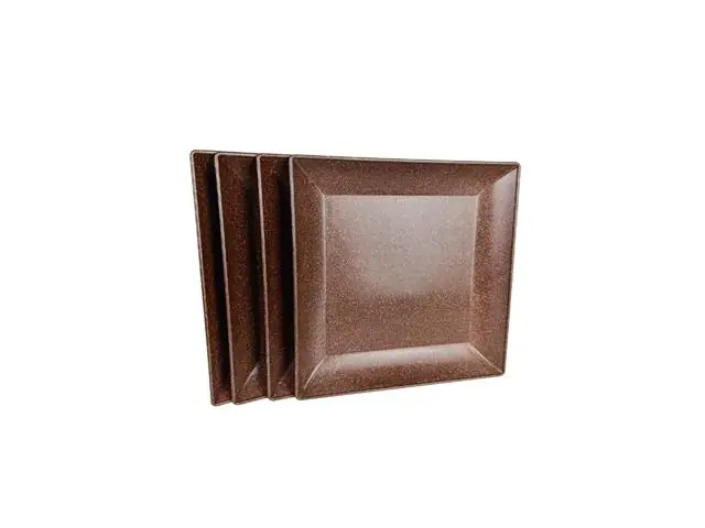 Jogo Evo Petisqueira Quadrada com 4 Peças - Imbuia