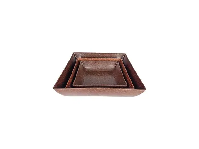 Kit Evo Saladeira Quadrada 3 Peças Imbuia