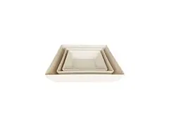 Kit Evo Saladeira Quadrada 3 Peças Marfim