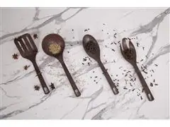 Kit Evo de Utensílios com Suporte 5 Peças Imbuia - 1