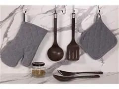 Kit Evo de Utensílios com Suporte 5 Peças Imbuia - 3