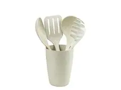 Kit Evo de Utensílios com Suporte 5 Peças Marfim - 0