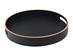Bandeja Carol redonda con asas 35 x 5 cm Negro - 0
