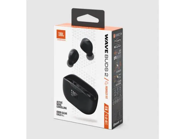 Fone de Ouvido Bluetooth JBL Wave Buds 2 Black JBLWBUDS2BLK