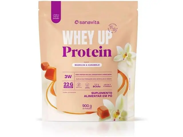 Whey Up 3W Baunilha E Caramelo 900G Sanavita