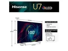 Smart TV Hisense UHD 4K QLED 100" Polegadas 100U76N com Wi-Fi - 2